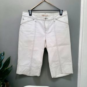 Cabi Women's White Bermuda Jean Shorts Size 4